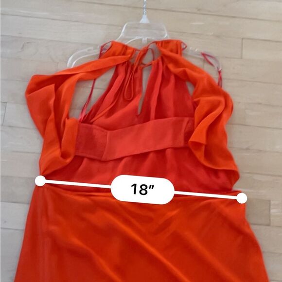 Rebecca Taylor Silk Keyhole Cami Dress in Orange 4 - Picture 9 of 13